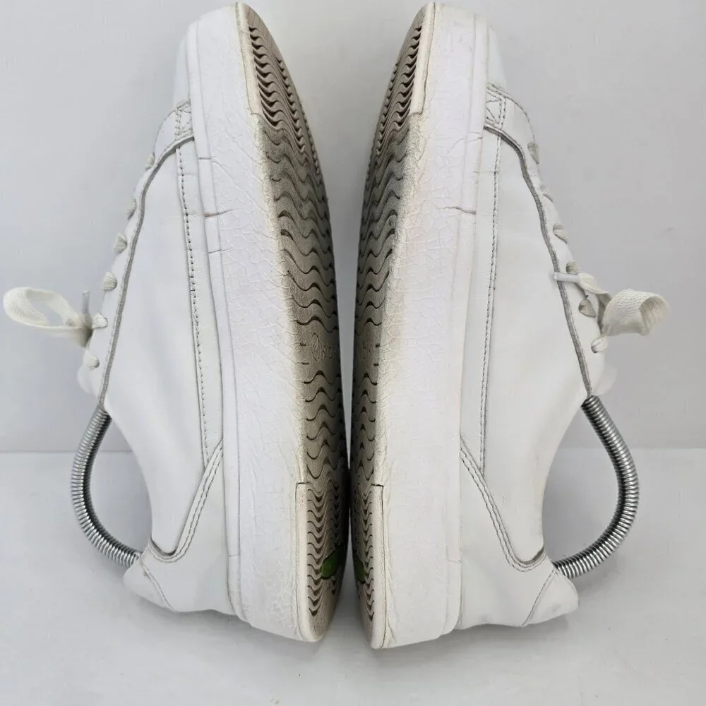 Kizik | Vegas triple white leather sporty slip-on sneakers | WMS 8.5